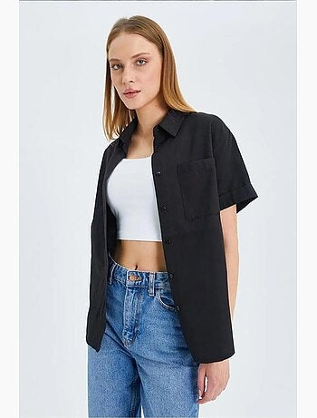Chemise en popeline coupe slim avec poche mixray