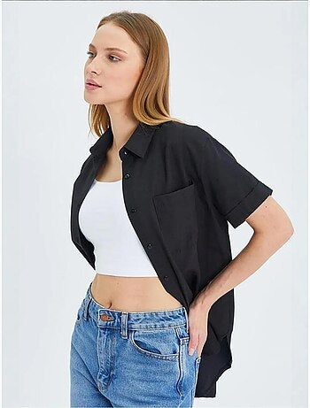 Chemise en popeline coupe slim avec poche mixray