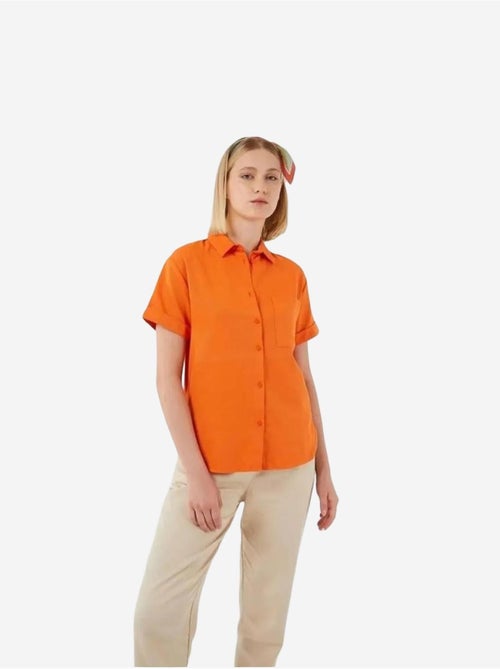 Chemise en popeline coupe slim avec poche mixray - Kiabi
