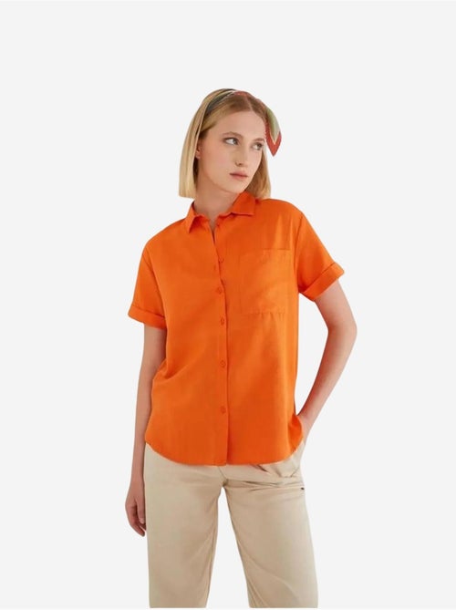 Chemise en popeline coupe slim avec poche mixray - Kiabi