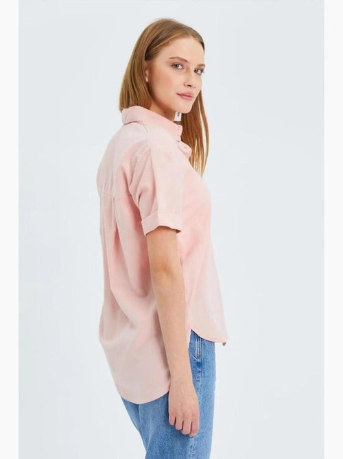 Chemise en popeline coupe slim avec poche mixray - Kiabi