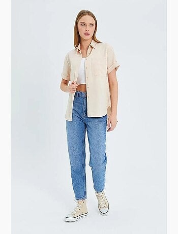 Chemise en popeline coupe slim avec poche mixray