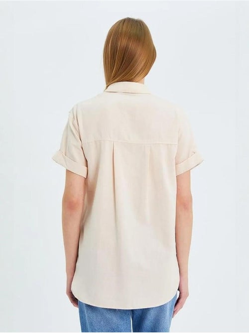 Chemise en popeline coupe slim avec poche mixray - Kiabi