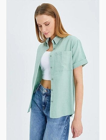 Chemise en popeline coupe slim avec poche mixray