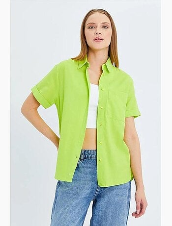 Chemise en popeline coupe slim avec poche mixray