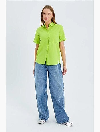 Chemise en popeline coupe slim avec poche mixray