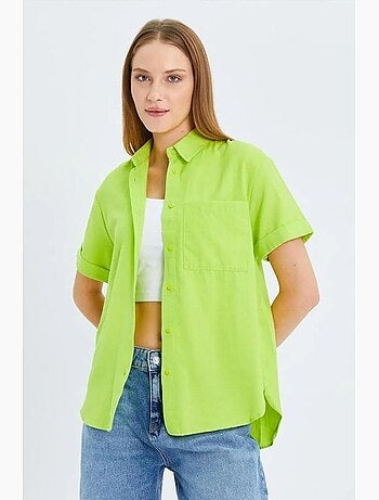 Chemise en popeline coupe slim avec poche mixray