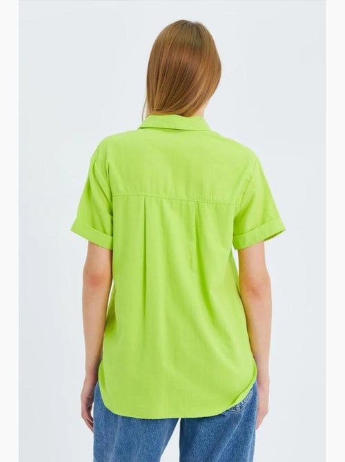Chemise en popeline coupe slim avec poche mixray - Kiabi