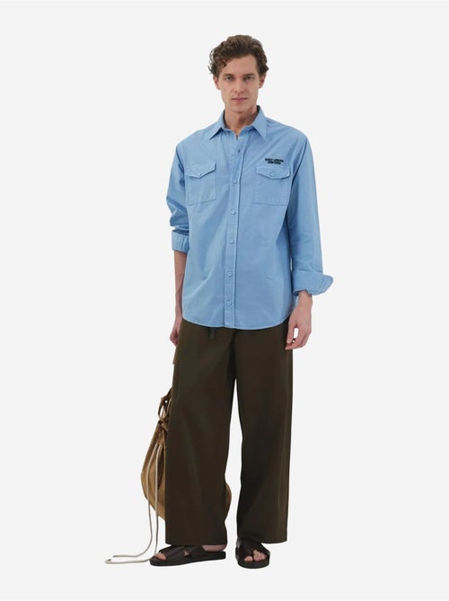 Chemise en popeline de coton à imprimé texte pour homme giesto - Kiabi Chemise en popeline de coton à imprimé texte pour homme giesto - Kiabi