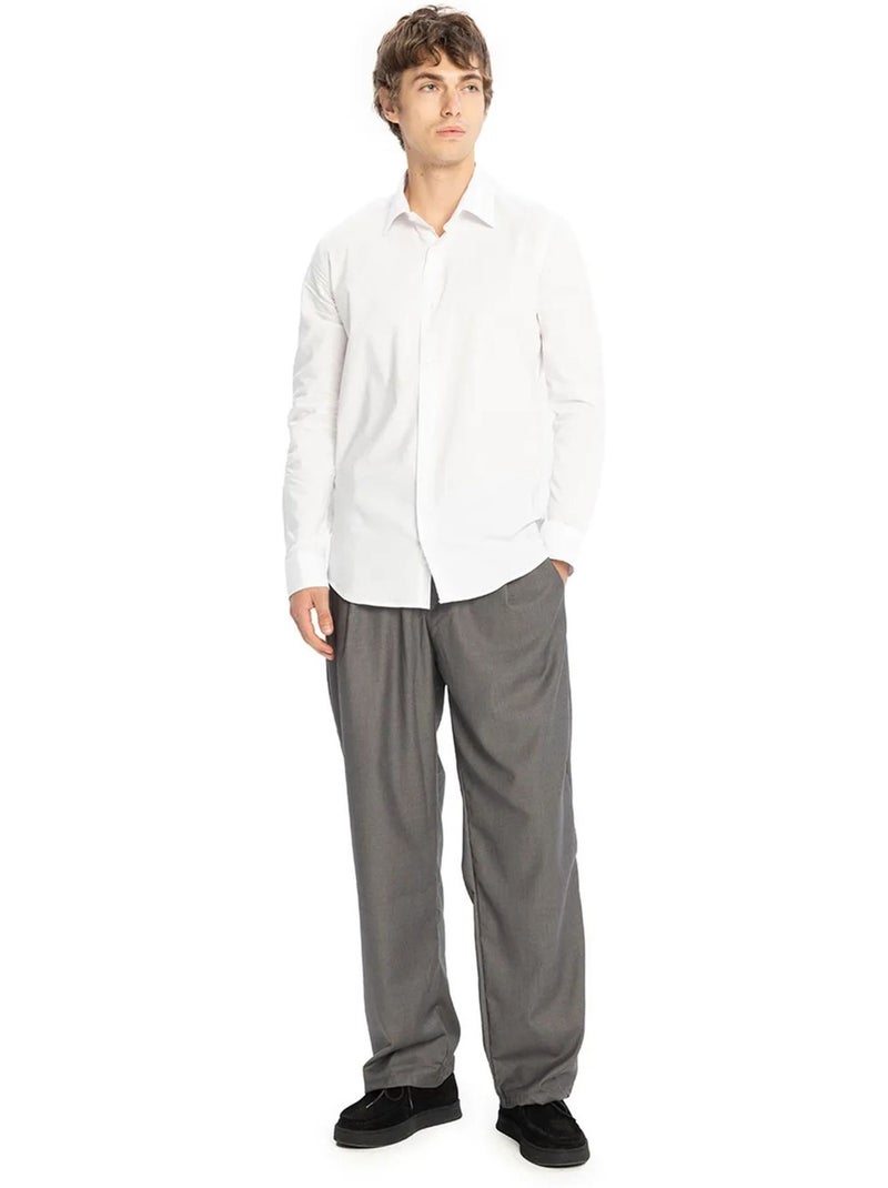 Chemise en popeline de coton pour homme giesto Blanc - Kiabi