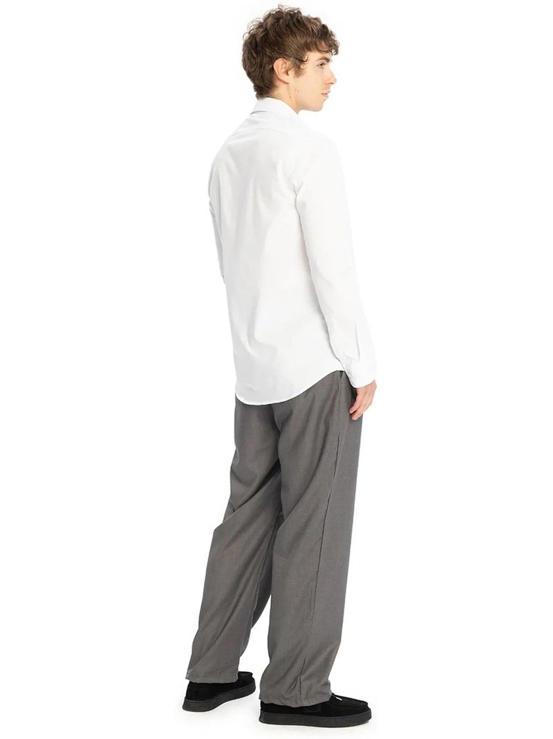 Chemise en popeline de coton pour homme giesto Blanc - Kiabi
