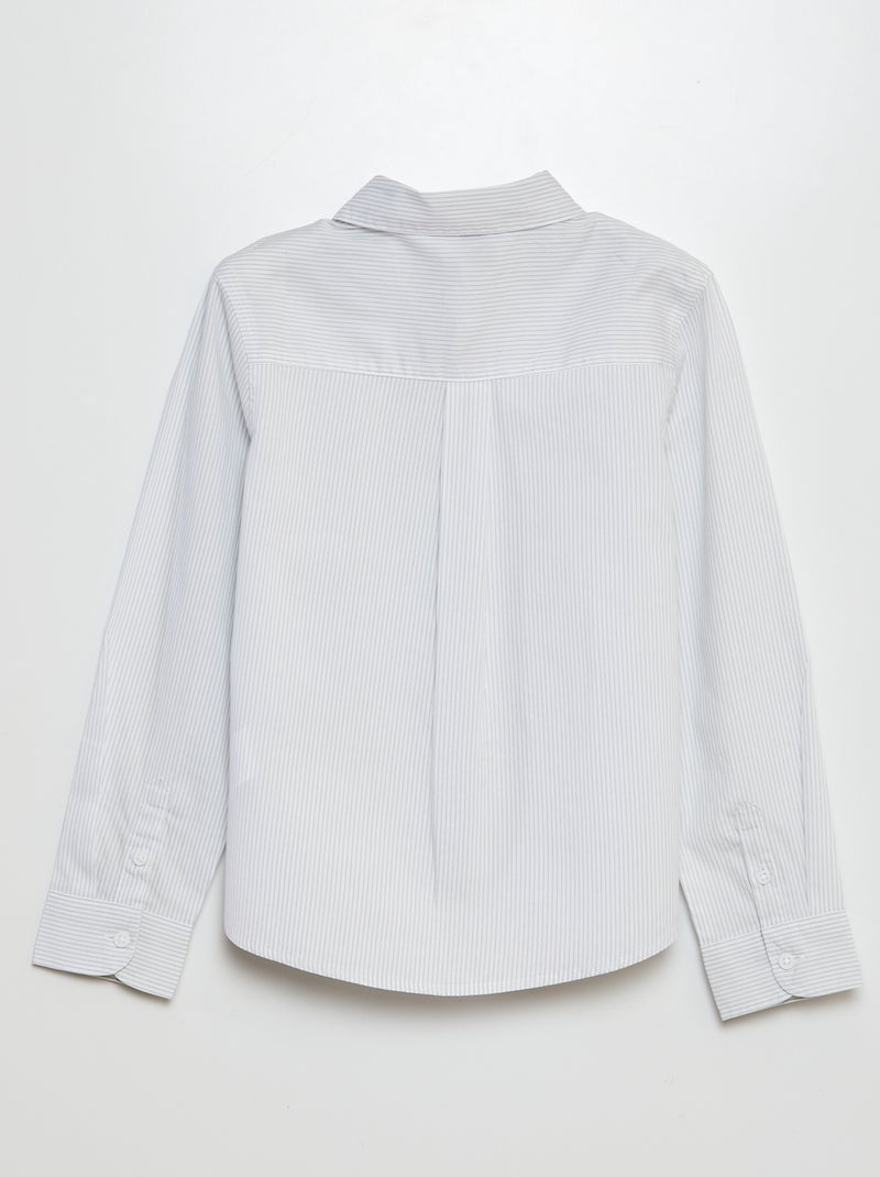 Chemise en popeline imprimée Bleu - Kiabi