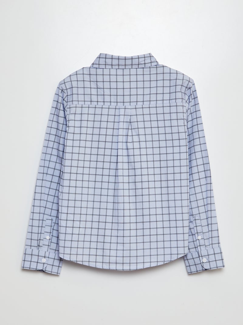 Chemise en popeline imprimée Bleu - Kiabi
