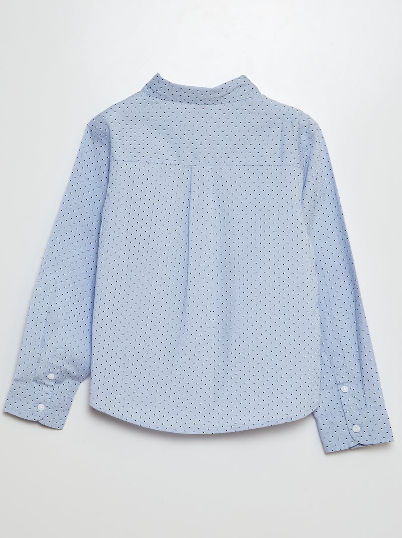 Chemise en popeline imprimée Bleu - Kiabi