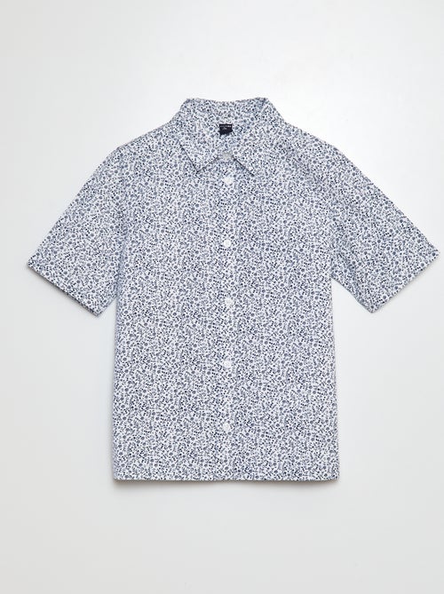 Chemise en popeline manches courtes - Kiabi