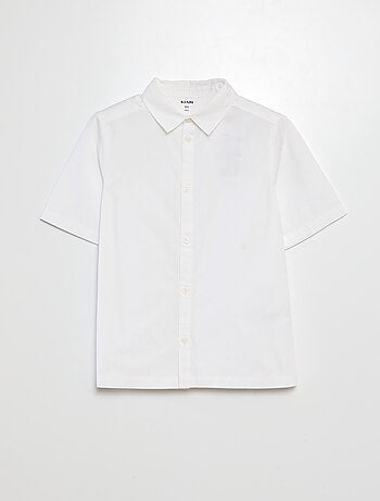Chemise en popeline manches courtes