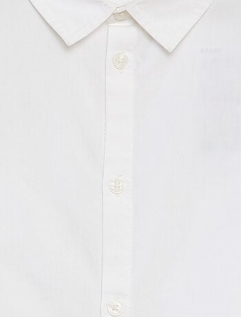 Chemise en popeline manches courtes