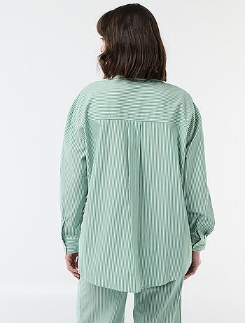 Chemise en popeline rayé oversize