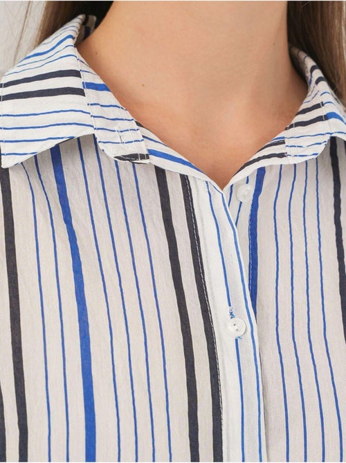 Chemise en popeline rayée à manches trois-quarts bdart - Kiabi