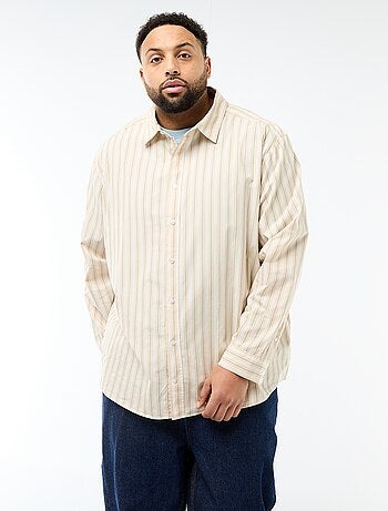 Chemise en popeline rayée