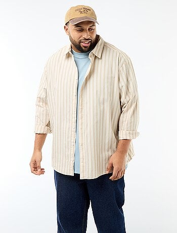 Chemise en popeline rayée