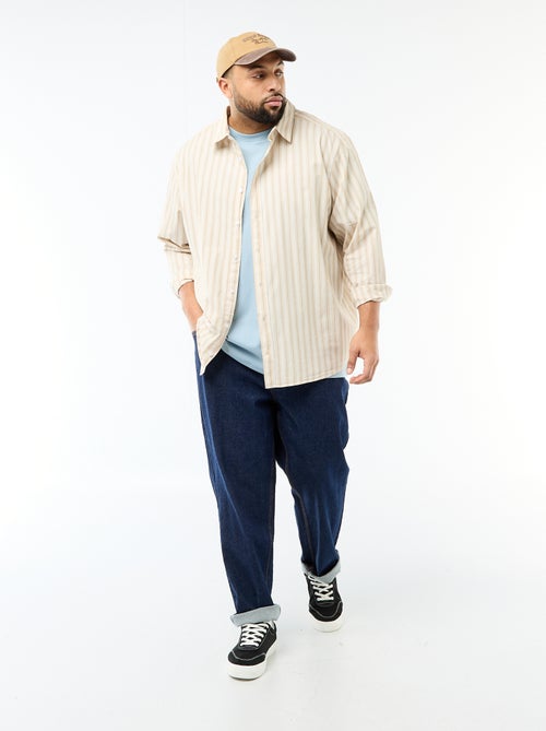 Chemise en popeline rayée - Kiabi