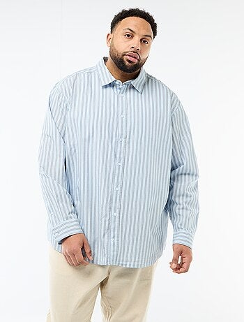 Chemise en popeline rayée