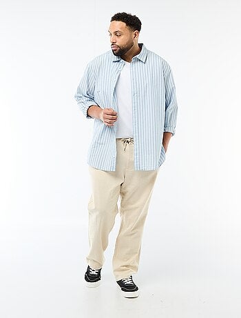 Chemise en popeline rayée