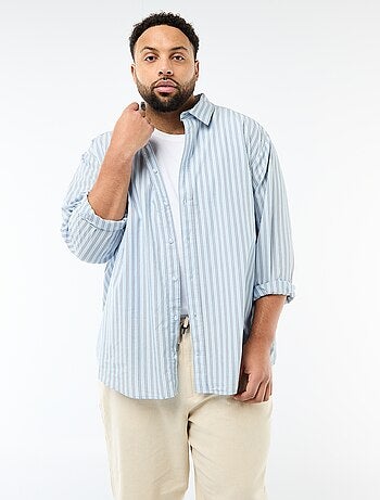 Chemise en popeline rayée