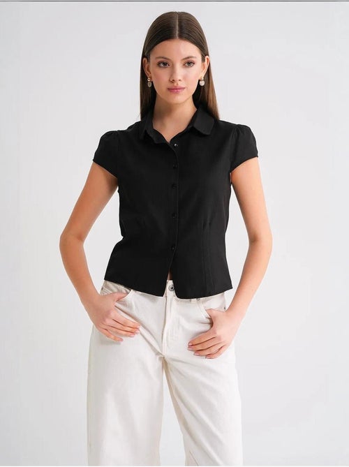 Chemise en popeline slim fit avec fermeture à boutons mixray - Kiabi
