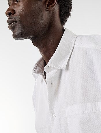 Chemise en seesucker à manches courtes