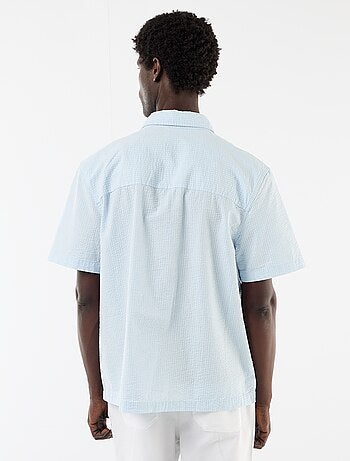 Chemise en seesucker à manches courtes