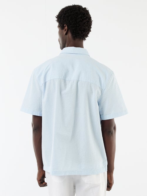 Chemise en seesucker à manches courtes - Kiabi