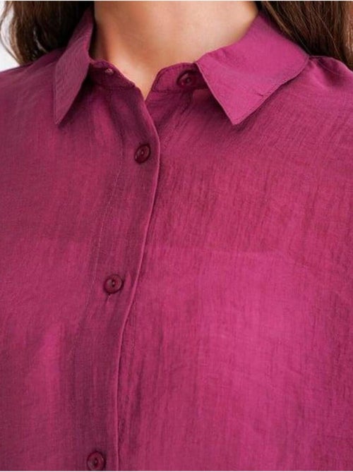 Chemise en tulle surdimensionnée avec fermeture à boutons mixray - Kiabi