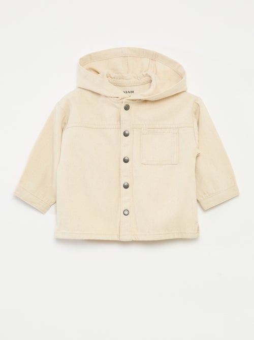 Chemise en twill à capuche - Kiabi