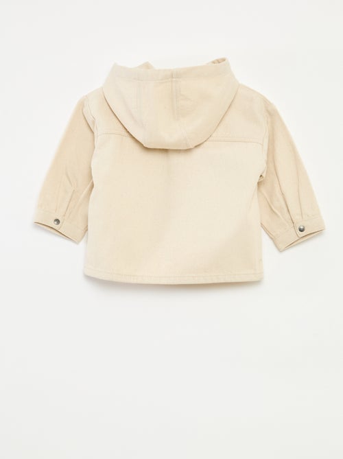 Chemise en twill à capuche - Kiabi