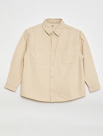 Chemise en twill avec 2 poches plaquées sur la poitrine