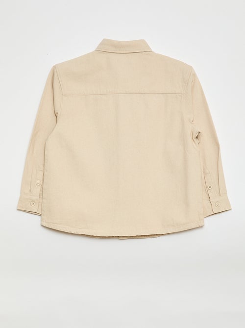 Chemise en twill avec 2 poches plaquées sur la poitrine - Kiabi