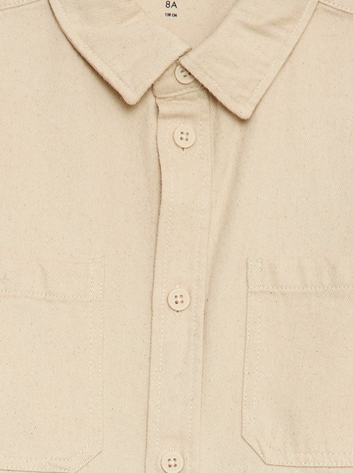 Chemise en twill avec 2 poches plaquées sur la poitrine - Kiabi