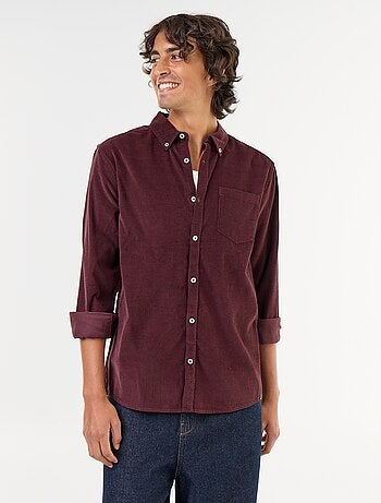 Chemise en velours côtelé