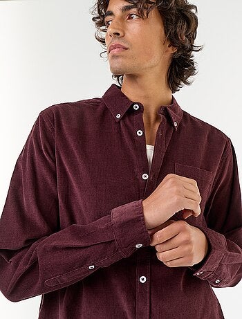 Chemise en velours côtelé