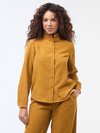 Chemise en velours unie