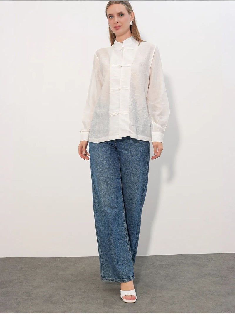 Chemise en viscose et nylon bdart Blanc - Kiabi