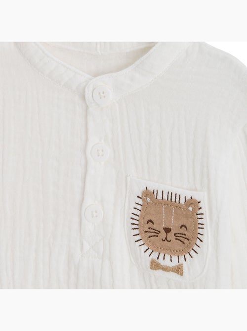 Chemise enfant en gaze de coton Auguste - Kiabi
