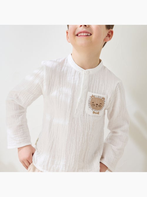 Chemise enfant en gaze de coton Auguste - Kiabi