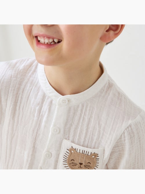 Chemise enfant en gaze de coton Auguste - Kiabi