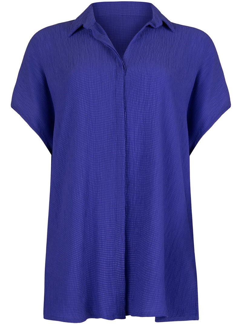 Chemise estivale manches courtes japan Bleu - Kiabi