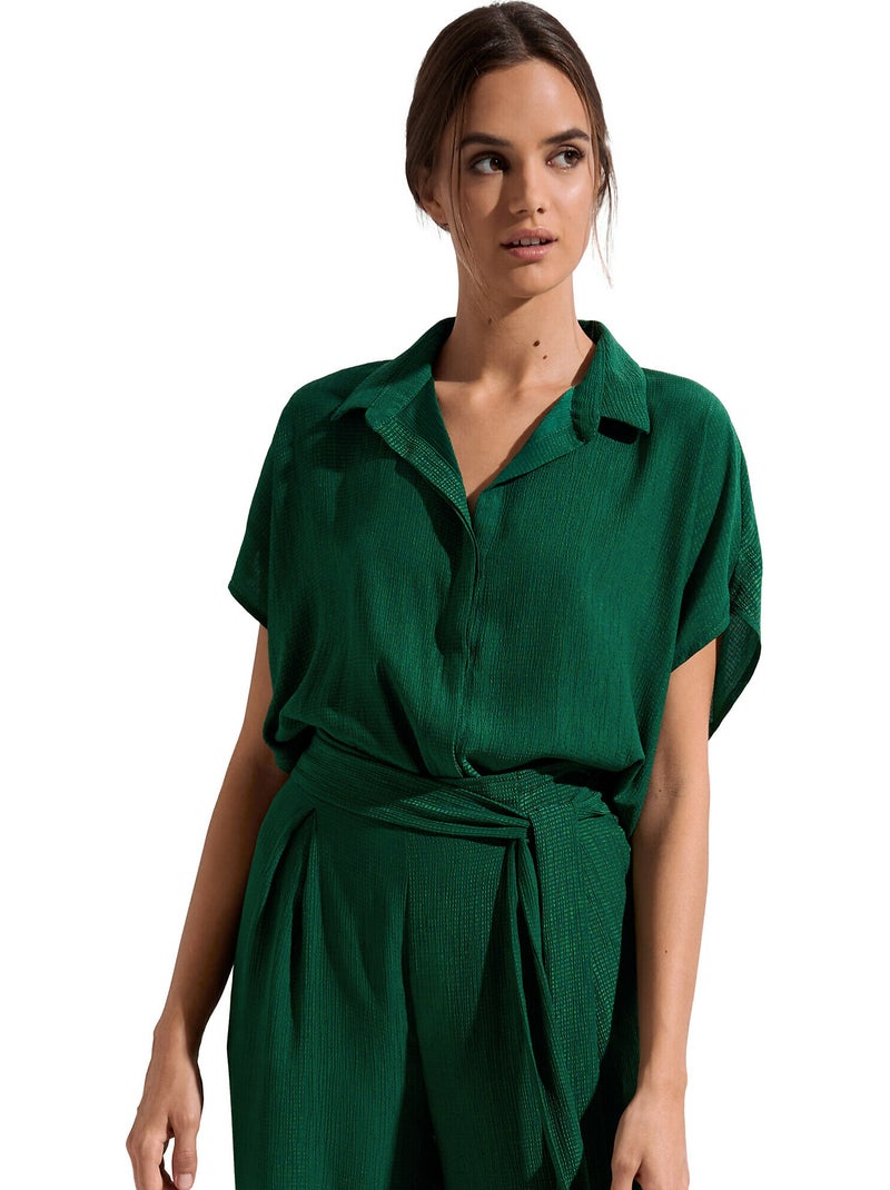 Chemise estivale manches courtes japan Vert - Kiabi