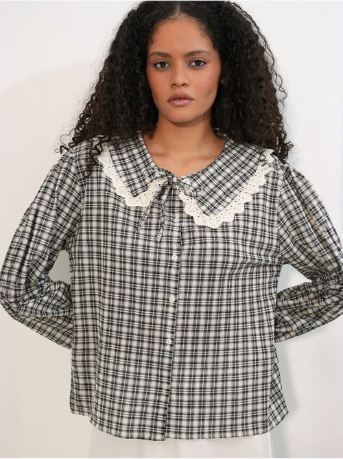 Chemise femme à carreaux en viscose popeline bdart - Kiabi