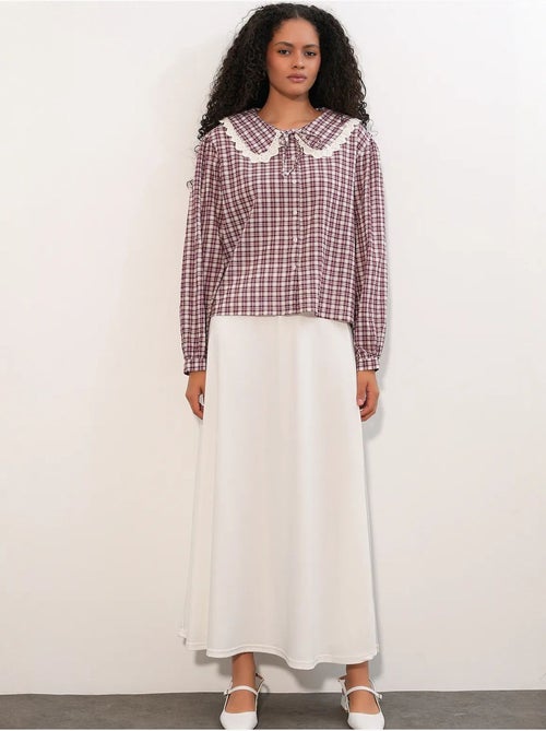 Chemise femme à carreaux en viscose popeline bdart - Kiabi